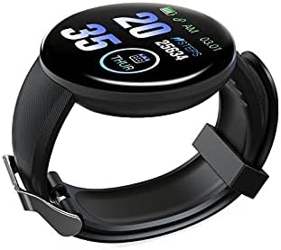 hhscute Smart Watch Sleep Fitness Waterproof Watch Bluetooth Watch, 1.44 Инча Обновен Екран на Смарт Часовници за Мъже, Жени (черен)