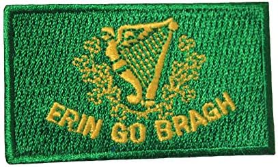 Erin Go Bragh Ирландски Флаг Малък Железен на Пластира Гребен Икона 1.5 X 2.5 Инча на Нова