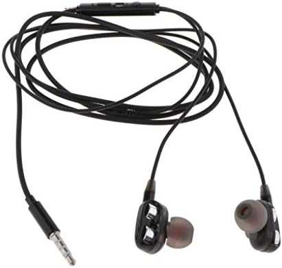 Homyl Deep Bass Earphones ушите Позволяват Слушалки с Регулатор на силата на звука - Черен 1