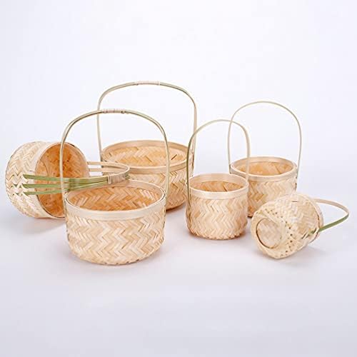 BESPORTBLE Handheld Flower Basket Festival Storage Basket Gift Packing Basket Artware 2Pcs