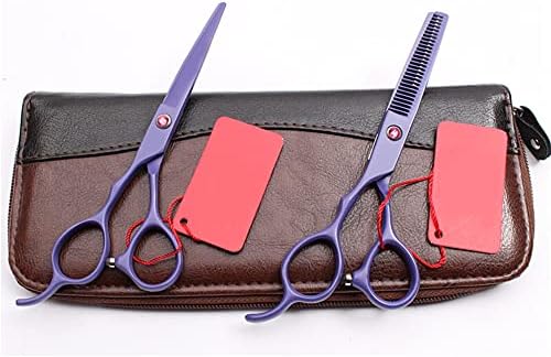 Ножици Професионални Фризьорски салон Машинки За Подстригване Ножица, Ножица за Изтъняване на Ляво Ножици за коса (Цвят : розов)