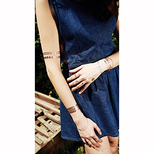 [KEM] Paris Romance Collection Gold Printing Temporary Tattoos Stickers for Girl and Women