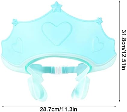 Asaim Baby Shower Cap Shield,Детска короната Шампоан Cap,Шапка за душ, за защита на очите и ушите за деца 0-9 години,Регулируем