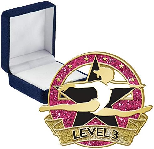 Crown Awards Gym Glitter Level 3 Pin, Gym Glitter Level 3 Pin