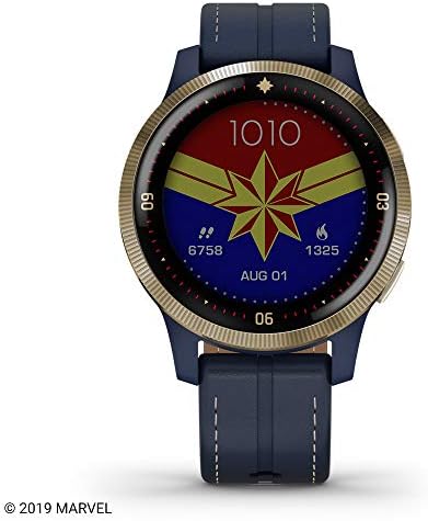 Garmin Legacy Hero Series, Captain Marvel Marvel Inspired Premium Smartwatch, включва приложение Captain Marvel Inspired App Experience, злато, 40 мм (010-02172-41)