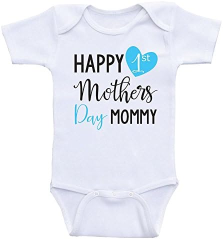Честит 1st Mother ' s Day Mommy - Детски Боди Onepiece - Babygrow Clothes