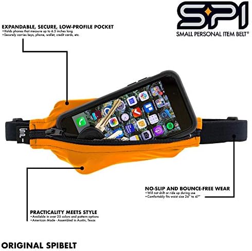 SPIbelt Running Belt Голям Джоб, Поясная чанта без Отскок за Пътеки, Спортна Чанта iPhone 6 7 8-Plus X Спортисти