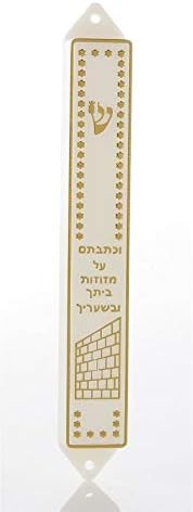 Body-soul-n-spirit Lot of 10 Plated White Mezuzah Mezuza Case 12cm Judaica Еврейския Пластмасов Дизайн