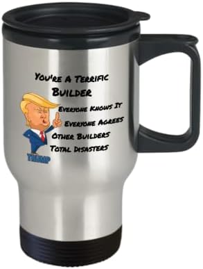 Микабель Тръмп Ти си страхотен строител 11 грама Пътуване Кафеена чаша Чаша