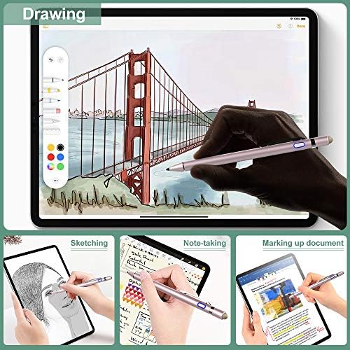 MoKo Stylus Pen with Palm Rejection2 in 1 Rechargeable Молив fit Apple 2021 iPad Mini 6th Generation, iPad 8th/9th Генерал