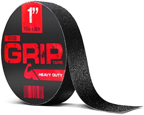 VViViD Heavy-Duty Non-Slip Black Rubberized Self-Adhesive Grip Roll Tape (1in x 20 фута)