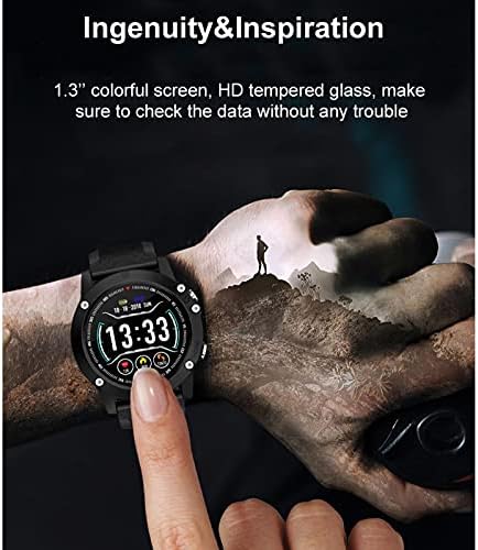 LIZIWEI За Мъже Фитнес Умни Часовници за Android и iOS Телефон Известие за Напомняне Smartwatch 1.3 Инча Кръг Сензорен