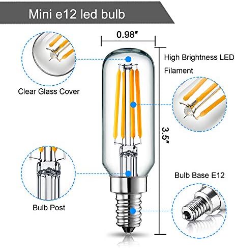 LEKE E12 Led Лампи 40 W Лампи и Свещници Затъмняване T6 Led Лампи 2700 До 400lm 4 W E12 Едисон Лампи 6 Опаковане.