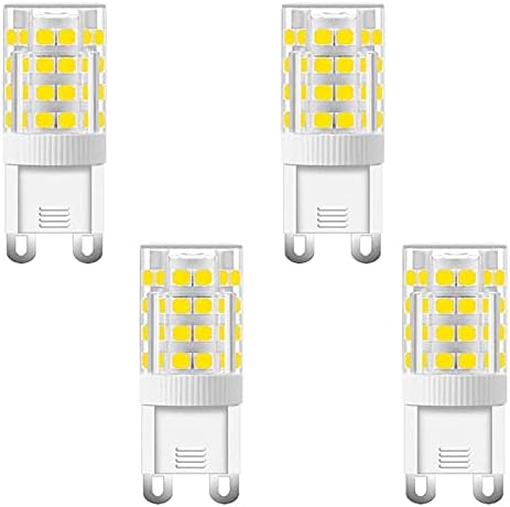 Lxcom Lighting G9 LED Bulb 5W LED Corn Light Bulbs(4 Pack) G9 Ceramic Bulbs Replacement 50W Equivalent Halogen Bulbs Daylight
