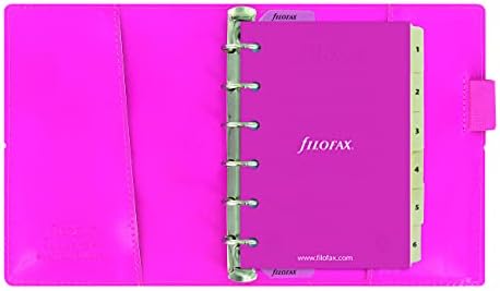 Filofax Domino Patent Organizer, Джобен размер, Светло розово-Лъскава, Модерна корица, Шест на пръстените, Седмичен календар-дневник,