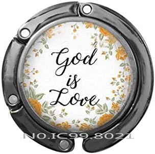 Бог е Любов Чантата си Кука, Вдъхновяващи Чантата си Кука, Вяра в Чантата си Кука, Религиозни Орнаменти, Кръст Чар,Бог