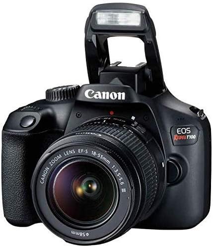 Canon EOS T100 DSLR Фотоапарат с 18-55 мм III + 16 GB SD карта + Sunshine Essentials Пакет