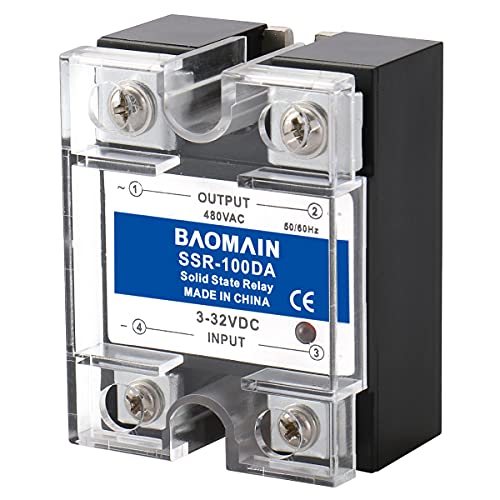 Baomain solid state relay модул SSR-100DA 100A 3-32VDC / 480VAC DC към Регулатора на съпротива ac