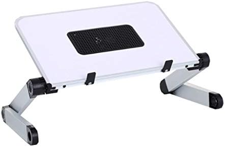 LVLVLO Лека поставка за лаптоп от алуминиева сплав, подходяща за маси-Преносима-Регулируем-Сгъваема поставка за лаптоп,