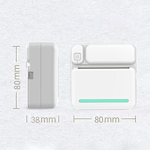 schicj133mm Джобен Принтер, ABS Безжичен БТ Джобен Термопринтер Спестяване на Време за една Дълга Издръжливост Синьо