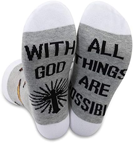 LEVLO 2 двойки от Синапено семе Християнски чорапи за Бога Всичко е възможно Чорапи
