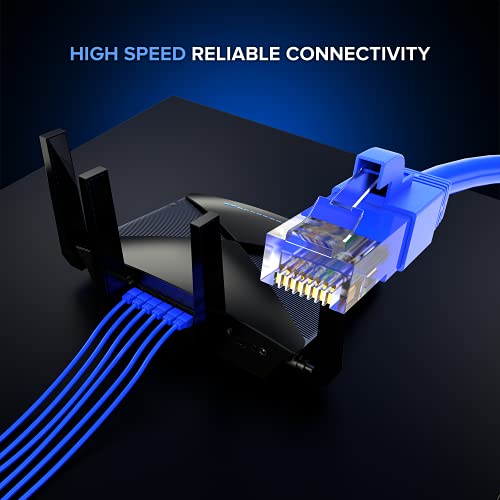 Ethernet кабел и Мрежов Кабел Cat6, 15 фута, Синьо LAN Rj-45 Интернет Пач Кабел, Кабел, Оптичен Кабел Cat6 Ethernet (20