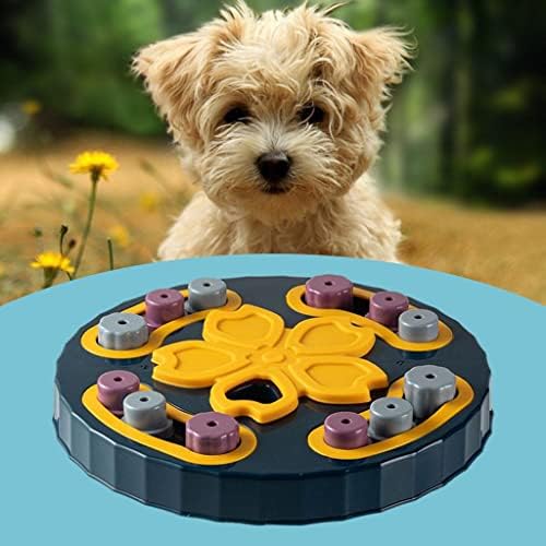 MagiDeal Interactive Dog Food Пъзел, Pet Training Game Нехлъзгащи Доставки, Increase Puppy IQ, Feeding Bowl, Slow Устройство,