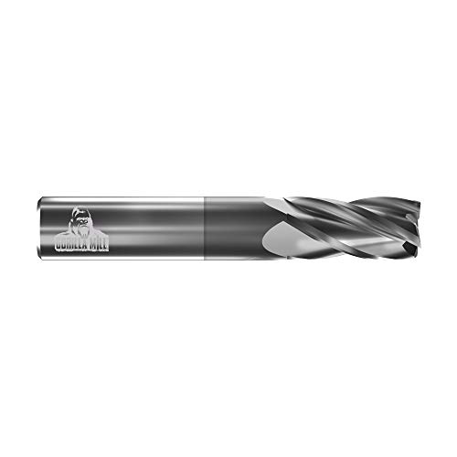 CGC Tools CEM58FL4TIN Primate Square Nose End Mill, Tin покритие, 4 Канала, Диаметър 5/8, 2-1/4 LOC, 5 OAL