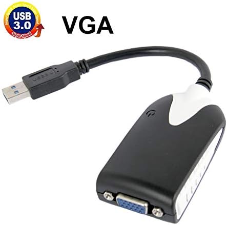 DDTAO USB 3.0 to VGA Display Adapter, Разделителна способност: 1920 x 1080(черен)