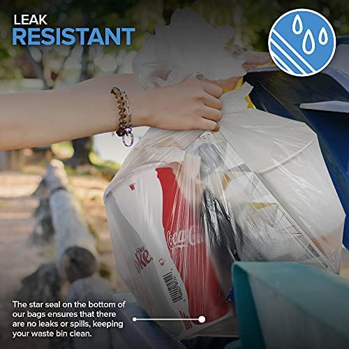 Запасите дома си на 4 - галлонными прозрачни торби за боклук (100 опаковки) - за Еднократна употреба, пластмасови торби