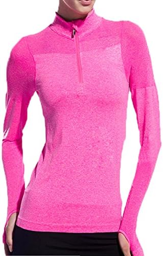 VOGUE CODE Half Zip-up Quick Dry Yoga Clothes High Еластични Outwear Пот Absorbation T-shirt