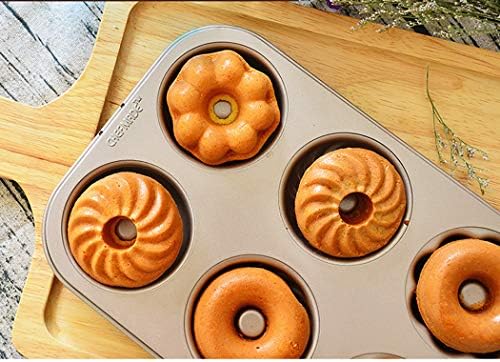 6 със златни пончиками във формата на сърце в японски стил madeleine cake мухъл инструменти за печене (размер: 10,4 инча