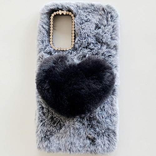 Huawei Y8S Art Wool Love Heart Топка Case, Мек Пухкав Тънък Топла Зима Калъф Ръчна изработка За Коса, HUZIGE Атрактивен
