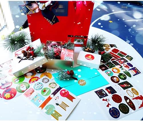 Saktopdeco Весела Коледа Stickers to from Коледа Stickers Етикети, Етикети за Шоколади Подаръци Амбалажна Хартия, Плик