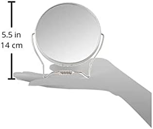 KK-мол 2-Едностранно Огледало За Грим Увеличително Огледало, Увеличително Огледало 3x, Ръчно огледало, Огледало с Поставка,