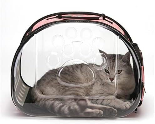 Zxylxq Прозрачна Чанта за домашни любимци, Космическа капсула, Раница за домашни любимци, Пътна Чанта за Котки, Пътна