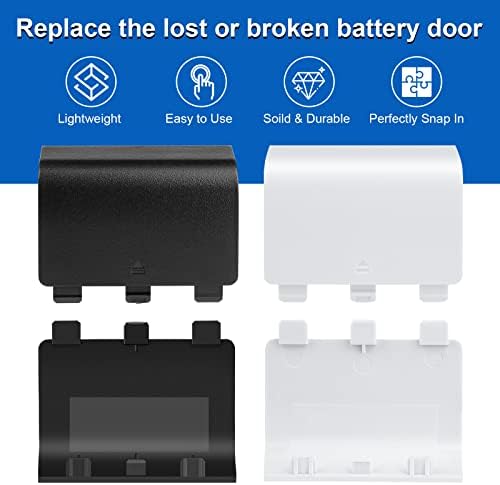 Капак на отделението за батерията 4 Pack за Xbox Series X, Xbox Series S Controller, Battery Back Door Shell Repair Part