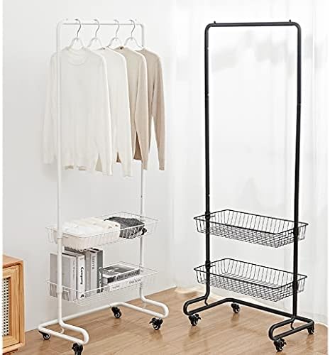 LYLY Slim Storage Cart 2 Tier Bathroom Cart Organizer Mobile Shelving Unit Organizer with Wheels for Bathroom Кухня Laundry Декор (Цвят : A)