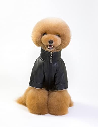 HUANSUN Зимно Топло Облекло за Кучета Пет Leather for Small Dog Medium Hooded Clothes Lightweight Hoodie