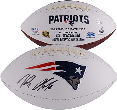Rob Gronkowski New England Patriots Autographed White Panel Football - Футболни топки С Автографи