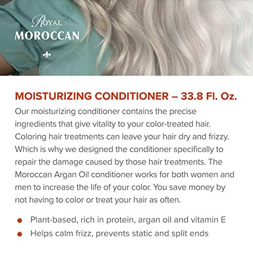 Хидратиращ балсам Royal Moroccan Hair Products - Хидратиращ балсам за суха и боядисана коса 1000 мл 33,8 течни унции,
