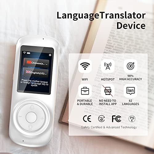 PHILIMORE Language Translator Device - Portable Two Way Instant Voice Thesaurus - 82 Languages Translations for Traveling