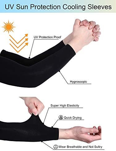 10 Двойки Охлаждащи Слънчеви Ръкави UV-Защита на Ръцете Ръкави Муфи за Мъже Жени