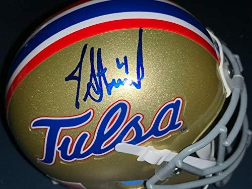 Jason Staurovsky Tulsa Golden Hurricanes Signed Schutt Mini Helmet - Мини-Каски NFL с Автограф