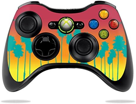 Кожата MightySkins е Съвместим с контролера на Xbox 360 на Microsoft - the night Palms | Защитно, здрава и уникална vinyl