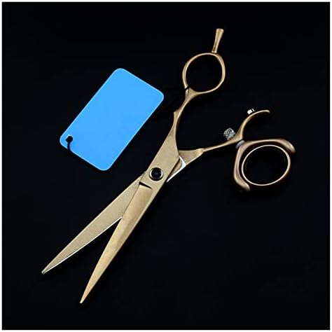 YIBANG-DZSW Ножица За подстригване на коса 6-инчов Въртящи Златни Подстригване, Ножици, Прическа, Изтъняване Прически,