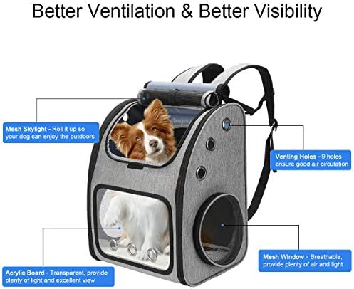 COVONO Expandable Pet Carrier Backpack for Cats, Dogs and Small Animals, Portable Пет туристически Carrier, Super Ventilated
