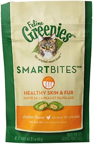 Котешки Greenies 6-Pack Котешки Smart Bites Treat, 2,1 грама