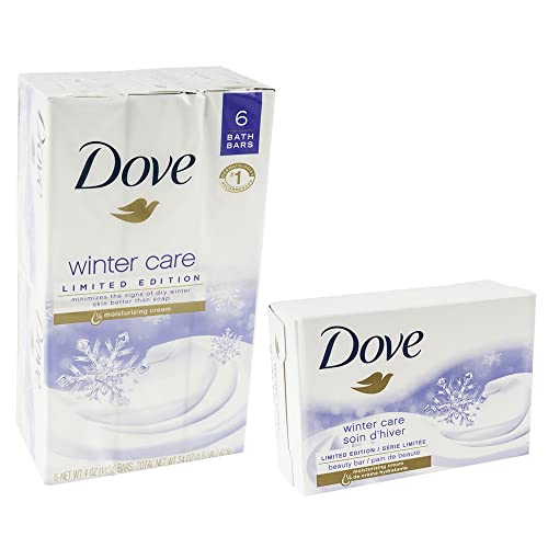 Dove Bars - Зимна поддръжка - Ограничена серия с хидратиращ крем - 6 блокчета по 4 грама в опаковка