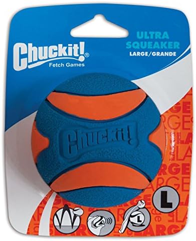 Чакит! Ultra Squeaker Топка Dog Toy Large (диаметър 3 инча) - Опаковка от 10 броя